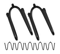 Yardwe 7 Pièces Crochets Utilitaires Noirs pour Outils de Piscine et Tuyau | Fer et PVC Résistants aux Intempéries, Rangement Vertical Rapide, Fixation Murale pour Abri ou Local Technique