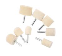 Yardwe 8 Pièces Kit de Polissage pour Ongles Roues en Feutre de Laine Beige, 8 Tailles pour Manucure et Pédicure, Accessoire en Métal