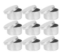 Yardwe 9pcs Boîtes Rondes en Aluminium pour Pesée et Stockage D'échantillons Couvercles, Petits Contenants Ronds Argentés pour Laboratoire et Culture