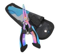 Yardwe Acier Inoxydable Pince de Pêche Multifonction Portable | Dents de Cisaille Dentelées, Poignées Antidérapantes, Coupe Nette du Fil Métallique, Outil Pratique pour Pêcheurs Passionnés