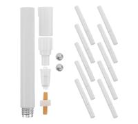 Yardwe Aluminium Marqueur de Peinture Rechargeable 10 Pièces | Pointe Fine 4,5mm, Corps Blanc, Compatible Encres et Peintures, Usage Art Détaillé et Marquage Industriel