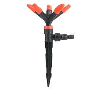 Yardwe Arroseur de Pelouse Rotatif Automatique, Arroseur de Jardin en Plastique Orange, Buses Réglables, pour Jardin et Temps de Jeu des Garçon et Filles