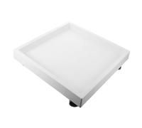 Yardwe Bac de Récupération Étanche à Roulettes de Forme Carrée Blanc | Base Stable en Plastique et Métal, Bord Surélevé, pour Sols Carrelés et Locaux Techniques
