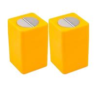 Yardwe Boîte de Rangement Compacte et Robuste pour Lames Cassées en Abs Jaune, Lot de 2 Pièces, pour Bureau ou Dortoir, Sécurité et Organisation Assurées