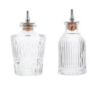 Yardwe Bouchon Fin Lot de 2 Style Japonerie Bouteilles en Verre Design Rétro Simple et Fonction de Rangement pour pour Absinthe et