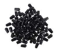 Yardwe cintre manchon de protection en silicone PVC rond noir 100 pièces pour cintres en fil de fer, pour fil d’acier, anti-rayures, maison et buanderie, diamètre 3,5 mm