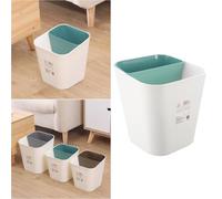 Yardwe Conteneur à Poubelle en Plastique Pp, Séparation Sec et Humide | Usage Maison ou Bureau, Style Simple et Moderne, Blanc, Design de Tri pour Pièces Intérieures