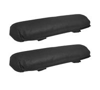 Yardwe Coussin D'accoudoir pour Chaise de Jardin Pliable et Coussin Repose-Bras pour Chaise de Plage, Accessoires pour Balcon, Lot de 2 Pièces en Tissu Noir, Réglables et Pratiques