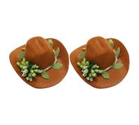 Yardwe Couvercle de Bouteille de Vin en Feutre 2pcs pour Décoration de Fête Ambiance Festive et Design Chic Unique pour Bouteilles