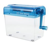 Yardwe Destructeur de Papier Manuel A6 Compact en Plastique Noir, Léger et Simple, pour Bureau et École, Protège la Confidentialité des Documents