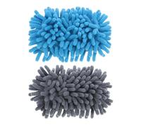 Yardwe Effaceurs Bleu pour Tableau Blanc Lot de 2 en Microfibre Éponge Chenille et Maille Aérienne, Adaptés pour Surfaces Lisses en Classe ou Maison