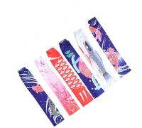 Yardwe Ensemble de 6 Drapeaux en Soie Forme Carpe Japonaise, Décoration Asiatique Suspendue pour Restaurant et École, Ornement de Festival Coloré et Élégant