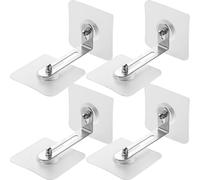 Yardwe Fixation Adhésive 4pcs en Acier Inoxydable et Acrylique Kit Anti-basculement Réglable 0-5,2cm et Stabilité Renforcée pour Meubles pour Sécurité Bébé