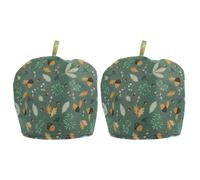 Yardwe Housse Cosy de Théière en Coton Léger 2 Pièces, Design Portable pour Garder Le Thé Chaud et Propre Lors des Déplacements et Voyages