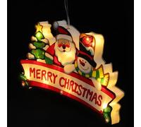 Yardwe Lampe à Ventouse LED de Noël, Décoration Festive pour Fenêtre | Motifs Père Noël, Bonhomme de Neige et Renne, Plastique Vert, Ip42, Flux Lumineux 10000 Lm