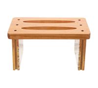 Yardwe Marchepied en Bois pour Salle de Bain, Tabouret Stable et Sûr | Bois Khaki, Surface Lisse et Bords Polis, pour Lavabos, Plans de Travail et Usage Domestique