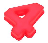 Yardwe Moule à Gâteau 3d en Silicone Rouge Antiadhésif Design Créatif, Grand Moule Numérique pour Pâtisserie Diy, pour Fêtes et Anniversaires