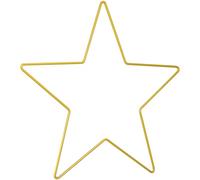 Yardwe Ornement Mural Pentagramme en Métal Doré, Suspendu, Noël | Contour Étoilé 25cm X 3mm, Finition Brillante, Fabrication Soignée, pour Bibliothèque, Mariage