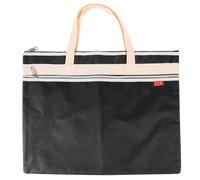 Yardwe Paquet à Documents A3 en Toile Imperméable Poche Zippée Latérale et Sangles, Pochette à Dossiers Lavable Multifonction pour Fournitures Scolaires et Œuvres d'art