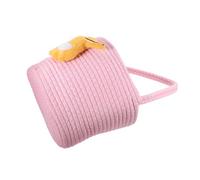 Yardwe Petit Panier Tissé Anse, Corde de Coton, Rose, Décoratif Rangement, pour Mariage et Baby Shower, Panier à Bonbons