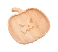 Yardwe Plateau de Service Plateau Ménager Original Forme Citrouille en Bois Assiette Pratique et Décorative pour Fête Halloween pour Apéritifs et Desserts