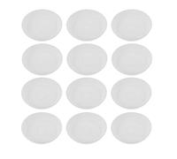 Yardwe Plateau Rond pour Pot de Fleurs Blanc, Lot de 12, Plastique
