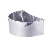 Yardwe Poubelle Cuisine Forme Lune, en Acier Inoxydable, pour Bord | Design Arc, Fond Ferme, Surface Lisse sans Bavures, pour Copeaux Alimentaires et Usage sur Plan de Travail