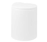 Yardwe Poubelle Domestique à Poussoir Couvercle, Design Nordique Rond | Plastique, Double Paroi et Fond Antidérapant, pour Salle de Bain et Déchets Secs, Facile à Nettoyer