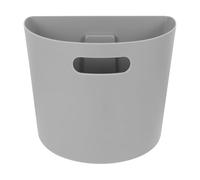 Yardwe Poubelle Murale Créative Demi-cercle en Plastique Gris Petit Modèle | Résistante aux Chutes, Surface Lisse Polie, Gain de Place, Usage la Cuisine, Légère, Teinte Variable