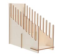Yardwe Présentoir à Cartes de Vœux en Bois Structure Solide et Compartiments Multiples, Organisateur de Bureau Élégant pour Espace de Travail et Comptoirs de Vente