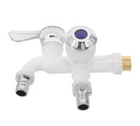 Yardwe Robinet Double Sortie en Métal et Plastique Contrôle Indépendant, Antigel, Adapté pour Machine à Laver et Évier en Usage Domestique