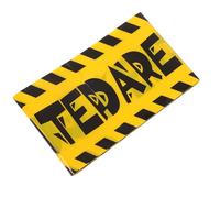Yardwe Ruban de Signalisation Jaune Non Adhésif pour Halloween 9,14m, Décoration Festive Polyvalente pour Bar et Célébrations D'halloween