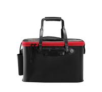 Yardwe Seau de Pêche Pliable Eva Renforcé, 45cm, Noir pour Poissons | Étanche et Léger, Compact au Rangement, Usage Camping et Sortie, Format 45cm, Finition Eva