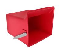 Yardwe Seau Utilitaire Polyvalente Rouge avec Grosse Capacité en Plastique et Bec Verseur, Poubelle Rectangulaire Nettoyage les Lieux Publics