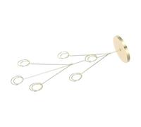 Yardwe Support de Porte-Documents à Pince en Acier Inoxydable Doré, Design Paon Élégant avec Base Ronde Stable, Porte-Cartes Vertical pour Bureau et Mariage