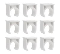 Yardwe Support de Serrage en Pvc Forme en U pour Tuyaux en Silicone et Eau, Pince Solide Facile à Installer, Couleur Blanc, pour Électricien et Plomberie