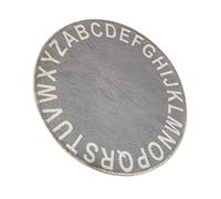 Yardwe Tapis De Sol En Coton Pour Bébé Tapis De Jeu Rond Alphabets Coussin De Sol Garçon Et Filles Gris Clair