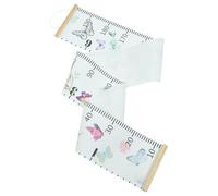 Yardwe Toise Murale pour Garçon et Filles en Bois et Papier Toile, Décoration Murale Blanche, Règle de Mesure Hauteur Facile à Suspendre pour Salle de t Maternelle