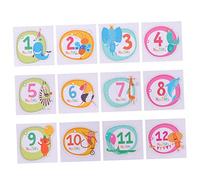 YARNOW 1 Ensemble Autocollants Mensuels pour Garçon Fille Kit de Autocollants Animaux pour Garçon Fille