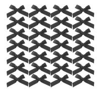 YARNOW 100 Mini Nœuds en Ruban, Nœuds Torsadés Prêts à l'emploi pour Loisirs Créatifs, Ruban Noir de 4,8 Cm (1,89 Po) pour Emballage Cadeau, Ballons, Décoration de Gâteaux de Mariage Et