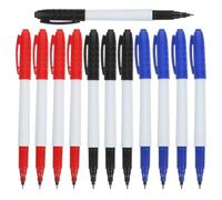 YARNOW 12 Pièces Marqueurs Pointe Fine Effaçables Tableau Blanc | Gomme Intégrée, Écriture Ultra Précise, Plastique Léger, Usage Bureau et Réunions