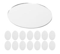 YARNOW 15 Pièces Miroir Ovale en Verre Décoratif pour Loisirs Créatifs | Pièce Légère et Portable, Surface Haute Clarté, Usage Décoratif, Centres de Table et Projets DIY