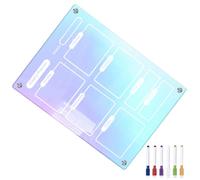YARNOW 1ensemble Tableau Hebdomadaire Effaçable Acrylique Magnétique pour Réfrigérateur Planning Coloré Pratique et Réutilisable avec Aimants Organiseur Mural pour Bureau et Cuisine