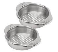 YARNOW 2 Pièces Passoire à Canettes en Acier Inoxydable 304 Légère Filtre de Précision pour Jus et Soupes, Égouttoir Cuisine Argenté Pratique et Solide
