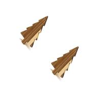 YARNOW 2 Pièces Planche à Découper Beige en Bois Sapin de Noël, | Usage la Cuisine et Fêtes, Détails Délicats, Facile à Nettoyer, Forme Arbre, pour Repas, Service, Buffet, Salon