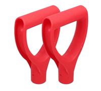 YARNOW 2 Pièces Poignée de Pelle en Plastique Rouge d 34mm pour Remplacement, Structure, Adaptée aux Outils de Jardin et Déneigement en Hiver, Entretien Facile