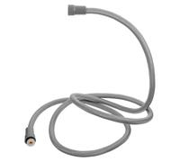 YARNOW 2 Pièces Tuyau de Remplacement pour Douchette à Main 1/2 Pouce 2 M | Tresse Nylon Gris Argenté, Raccord Abs, Usage Salle de Bain et Camping-car, Installation Simple, Étanche