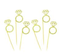 YARNOW 20pcs Décorations de Gâteau en Papier Or Design Scintillant, Garniture pour Cupcakes, Accessoire Mariage pour Fête et Fiançailles, Décoration Sûre et Unique