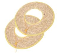 YARNOW 2pcs Visière de Protection Solaire en Paille pour Casque de Chantier, Bord Large, Légère, pour Cyclisme et Jardinage, Accessoires pour Travailleurs du Bâtiment Couleur Aléatoire