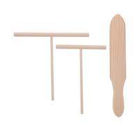 YARNOW 3 Pièces Kit D'ustensiles à Crêpes en Bois Répartiteur de Pâte et Spatule Ergonomique Multifonction Cuisine à Domicile, Outils Indispensables pour Crêpes